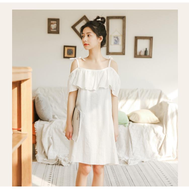 パジャマ ワンピース 寝巻き レディース 春 夏 部屋着 ルームウェア 膝丈 ホームウエア シンプル 体型カバー おしゃれ 人気 日常綿100 Y4243 アユストア 通販 Yahoo ショッピング