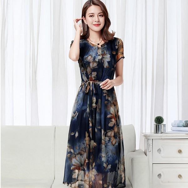 ワンピース ロング シフォンワンピース 花柄 レディース マキシワンピース ボヘミアン 花柄ワンピース Aライン リゾートワンピ 上品 結婚式ワンピース 期間限定キャンペーン