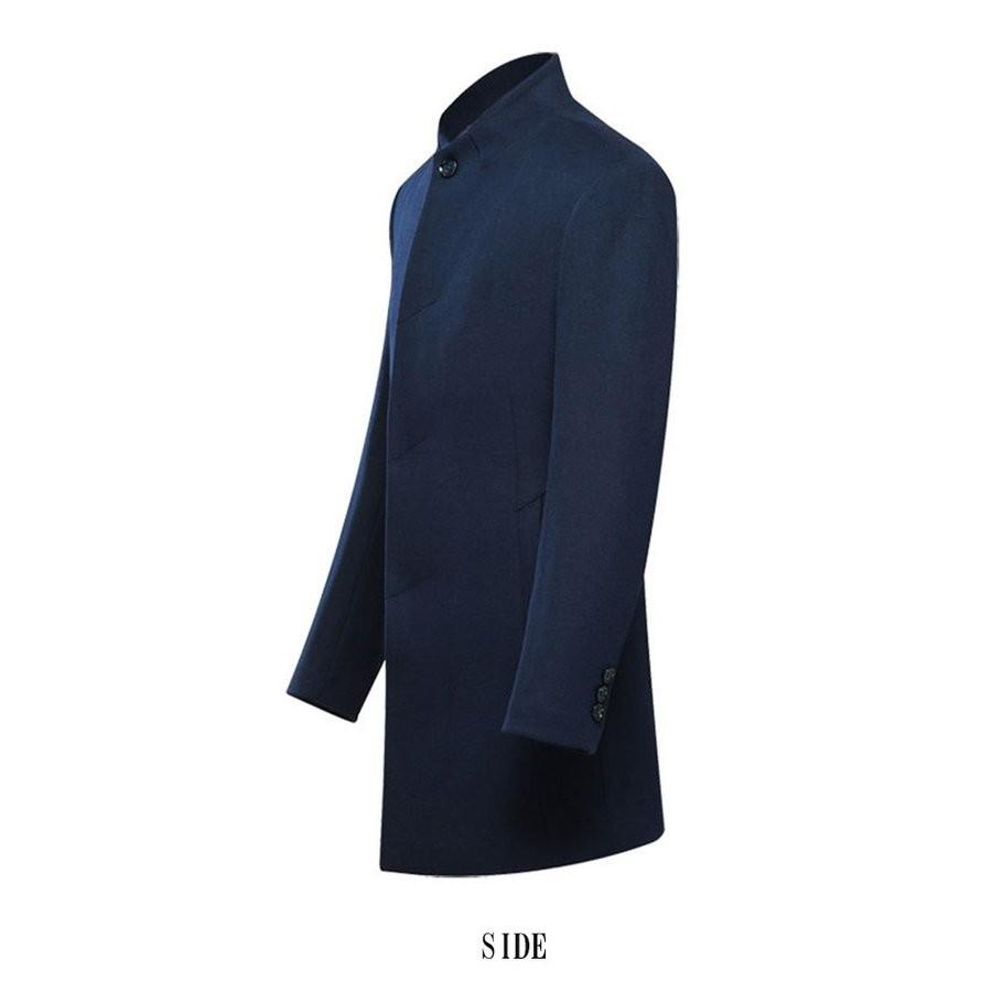 スタンドカラーコート チェスターコート 中綿コート ロングコート ロング ジャケット コート メンズ アウター ビジネス カジュアル スーツ地 暖か ウール 冬服 Y アユストア 通販 Yahoo ショッピング