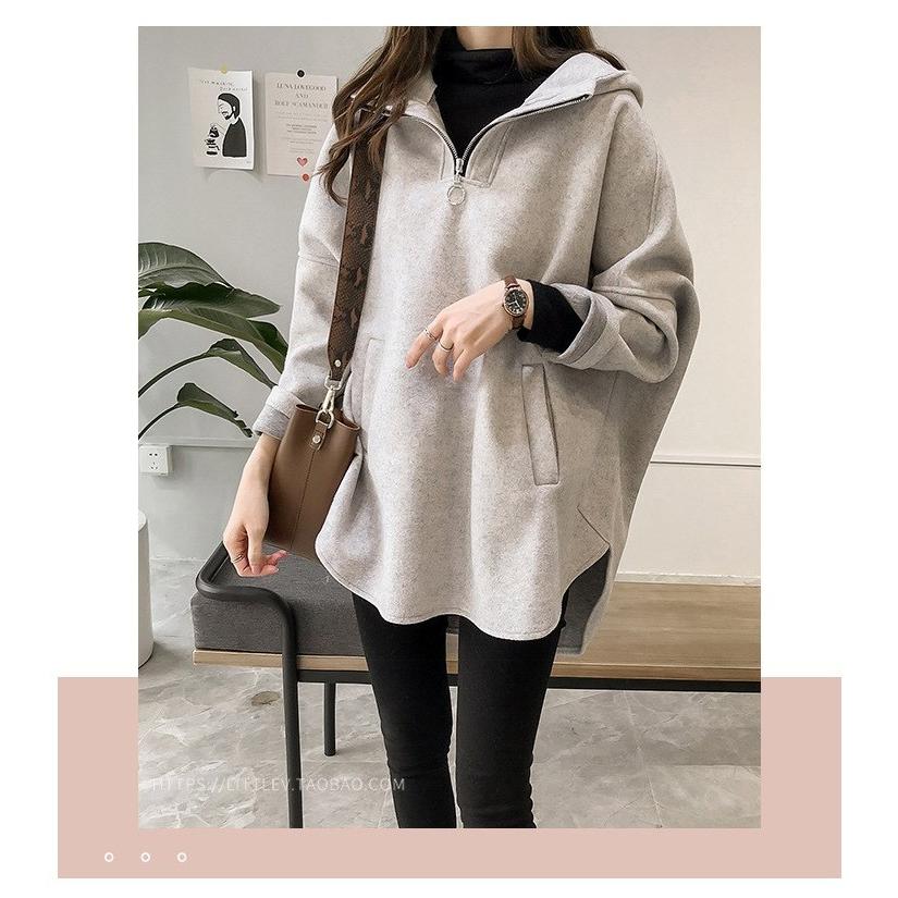 トップス パーカー レディース 大きめ ロング 薄手 ビッグパーカー チュニック 無地 シンプル 裏起毛パーカー 大きいサイズ 秋 冬 ブラック グレー ベージュ Y アユストア 通販 Yahoo ショッピング