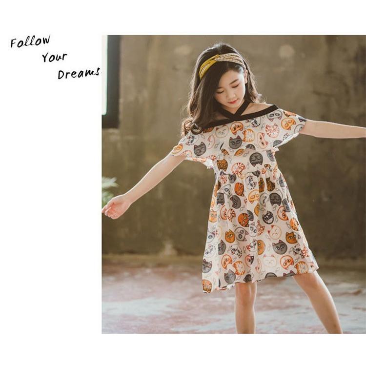 子供服 ワンピース 韓国子供服 女の子 ワンピース 膝丈 肩出しワンピース 花柄 ベビー ワンピース ドレス キッズ 可愛い 夏服 通学着 通園着 Y アユストア 通販 Yahoo ショッピング