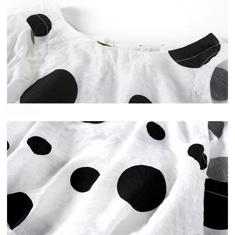 子供服 セットアップ 夏 女の子 キッズ 韓国子供服 2点セット トップス ノースリーブ ドット柄 ボトムス 七分丈パンツ 可愛い おしゃれ 通学着 通園着 Y アユストア 通販 Yahoo ショッピング