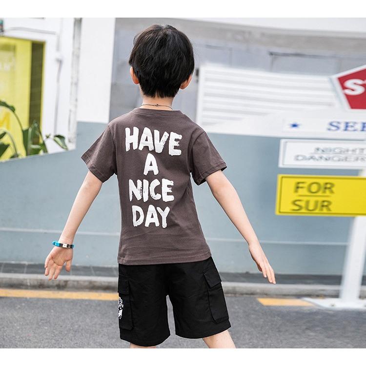 子供服 セットアップ 夏 男の子 子供ジャージ キッズ 韓国子供服 ジュニア 上下セット 半袖 Tシャツ ショートパンツ ベビー服 男児 おしゃれ 通学着 通園着 Y アユストア 通販 Yahoo ショッピング