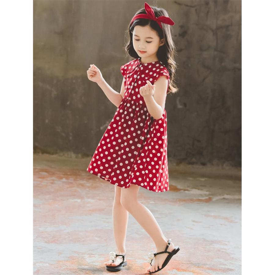 子供服 ワンピース キッズ 子供ドレス Dress 韓国子供服 女の子 夏 半袖 膝丈ワンピース ドット柄 結婚式 発表会 ピアノ おしゃれ 可愛い 通学着 通園着 Y アユストア 通販 Yahoo ショッピング