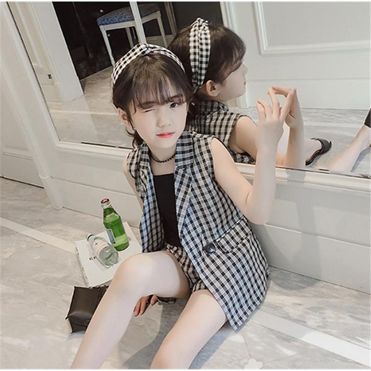 子供 スーツ 女の子 フォーマルスーツ 子供服 セットアップ 夏 キッズ 2点セット ベスト チェック柄 ショートパンツ 結婚式 可愛い おしゃれ 通学着 Y アユストア 通販 Yahoo ショッピング