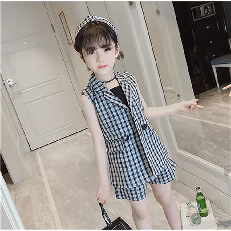 子供 スーツ 女の子 フォーマルスーツ 子供服 セットアップ 夏 キッズ 2点セット ベスト チェック柄 ショートパンツ 結婚式 可愛い おしゃれ 通学着 Y アユストア 通販 Yahoo ショッピング