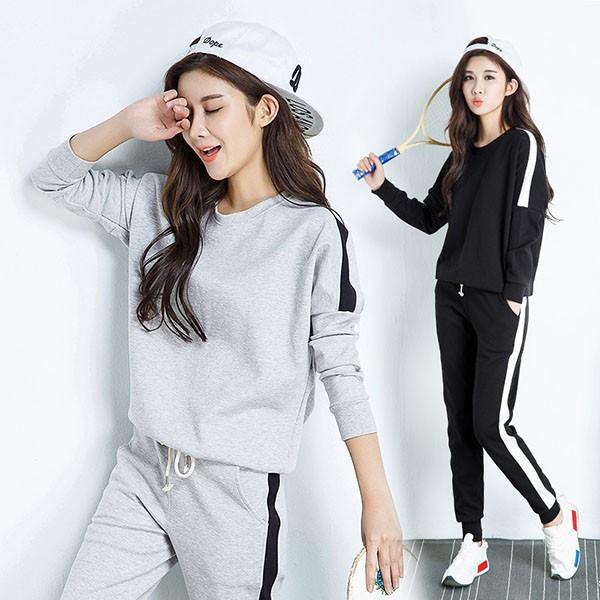 ジャージ レディース 上下 おしやれ 春秋 長袖 セットアップ カジュアル 40代 2点セット スウェット トレーナー スポーツウェア 運動服 部屋着 韓国風 着痩せ 女性に人気