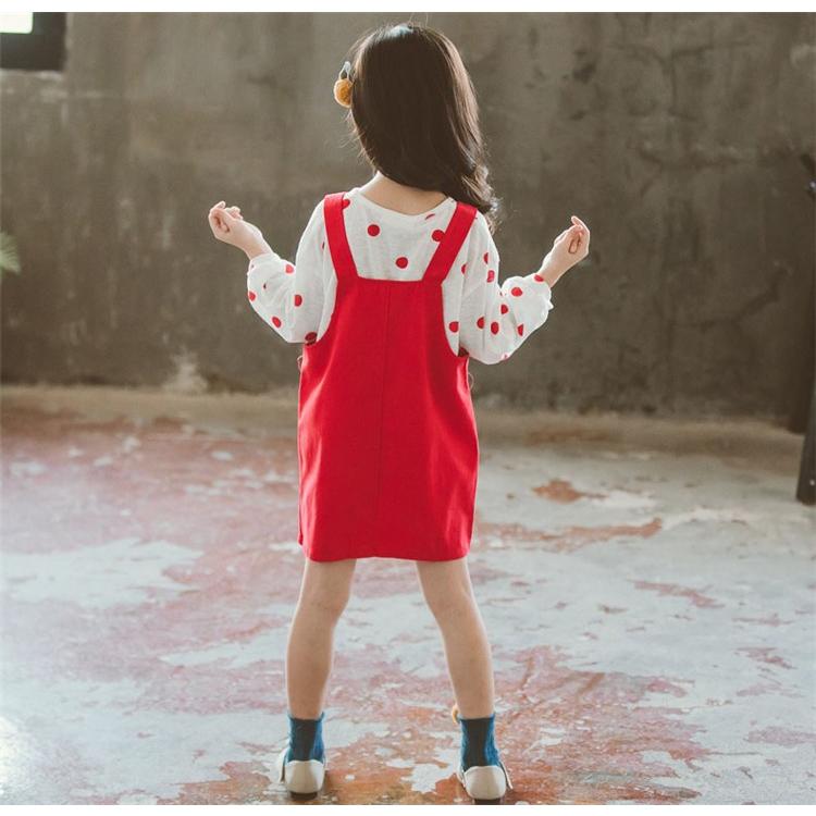 子供服 セットアップ キッズ おしゃれ 女の子 長袖 春秋 上下セット 韓国子供服 ジュニア ニットセーター ドット柄 デニムスカート サロペット 可愛い 通学着 Y アユストア 通販 Yahoo ショッピング