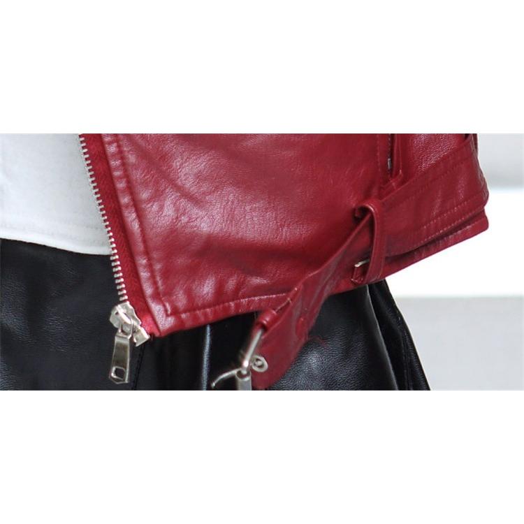 子供服 女の子 キッズ レザージャケット アウター 長袖 春秋 革ジャン Puジャケット 春コート ライダースジャケット ジュニア 防寒 お出かけ おしゃれ 可愛い Y アユストア 通販 Yahoo ショッピング