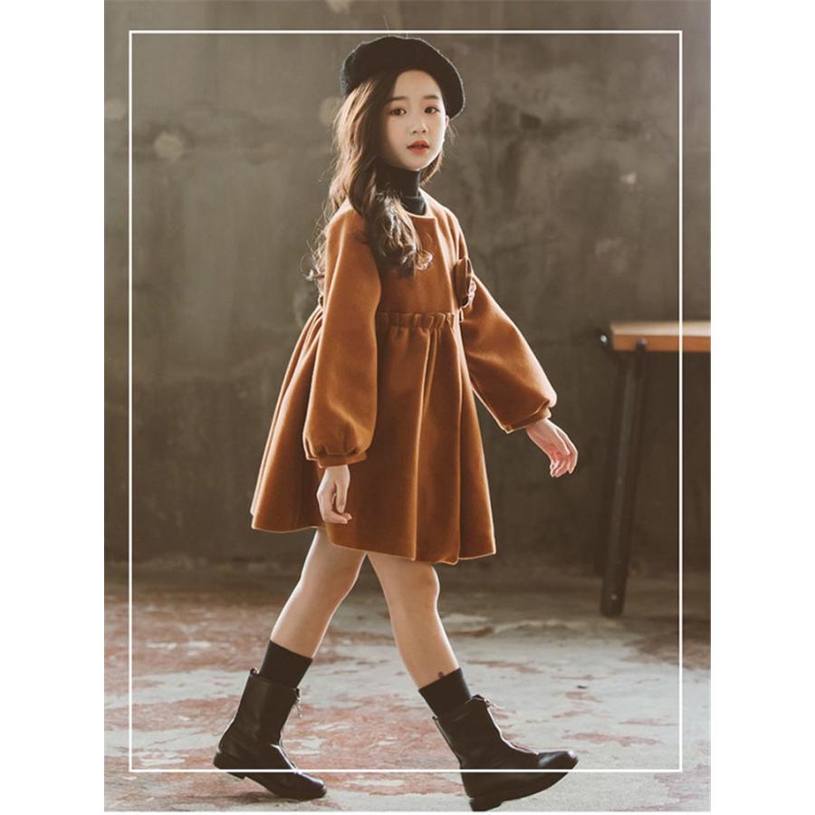 子供服 女の子 子供コート キッズ 秋冬 ラシャコート 厚手 アウター 花飾り トレンチコート 冬コート ロングコート キッズコート おしやれ 暖かい 防寒 可愛い Y4516 アユストア 通販 Yahoo ショッピング