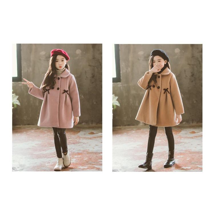子供服 女の子 子供コート キッズ 秋冬 ラシャコート 厚手 アウター 折り襟 トレンチコート 冬コート ロングコート キッズコート おしやれ 暖かい 防寒 可愛い Y アユストア 通販 Yahoo ショッピング