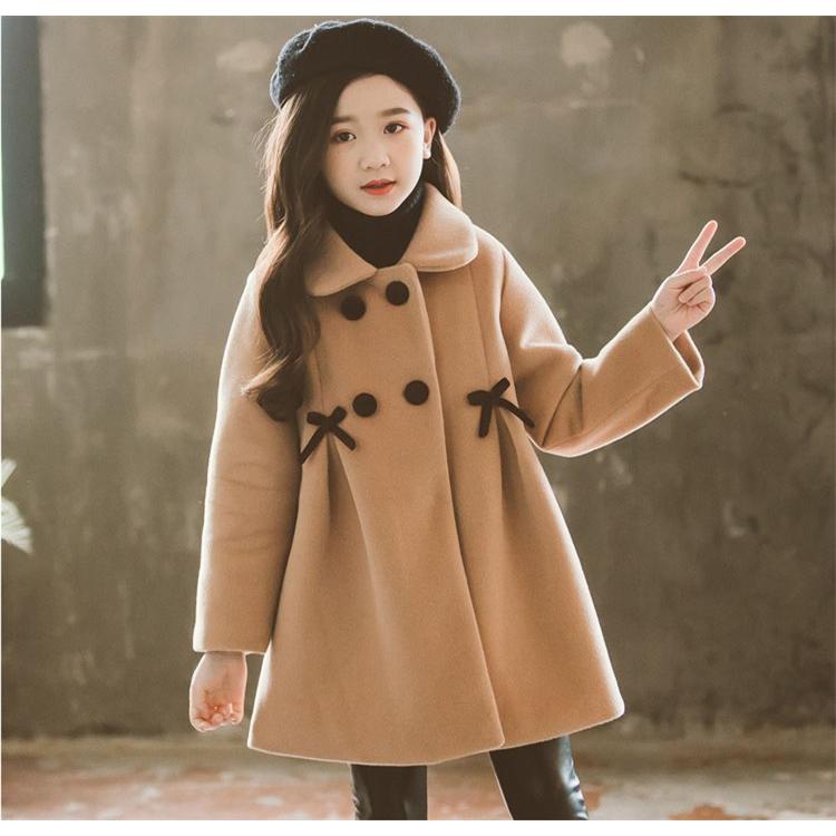 子供服 女の子 子供コート キッズ 秋冬 ラシャコート 厚手 アウター 折り襟 トレンチコート 冬コート ロングコート キッズコート おしやれ 暖かい 防寒 可愛い Y アユストア 通販 Yahoo ショッピング