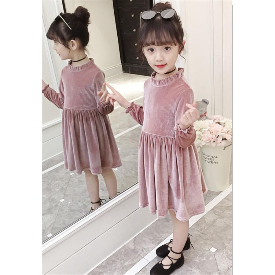 子供服 ワンピース キッズ 女の子 長袖 秋冬 おしゃれ 韓国子供服 ジュニア 膝丈ワンピース 丸首 子供ドレス Dress カジュアル 女児 可愛い 小学生 通学着 新品 Y アユストア 通販 Yahoo ショッピング