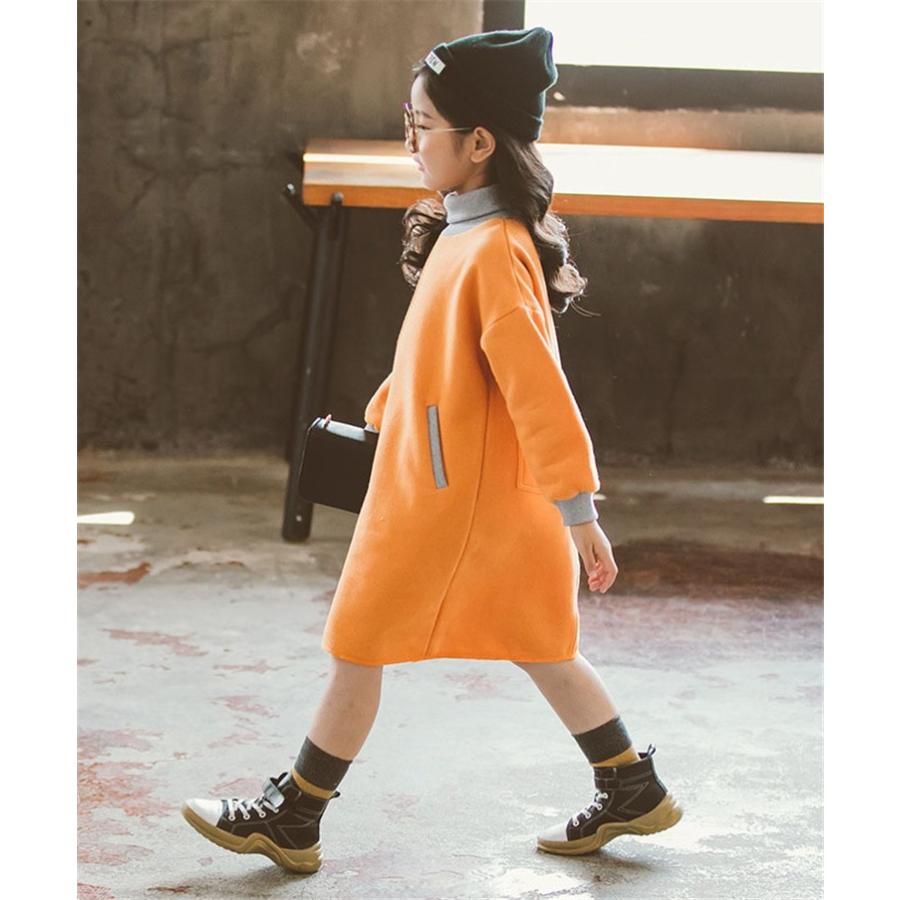 子供服 ワンピース 冬 長袖 カジュアル キッズ 女の子 裏起毛 タートルネック 子供ドレス ジュニア ベビー服 おしゃれ 暖かい 可愛い 新品 1 130 140 150 160 Y アユストア 通販 Yahoo ショッピング