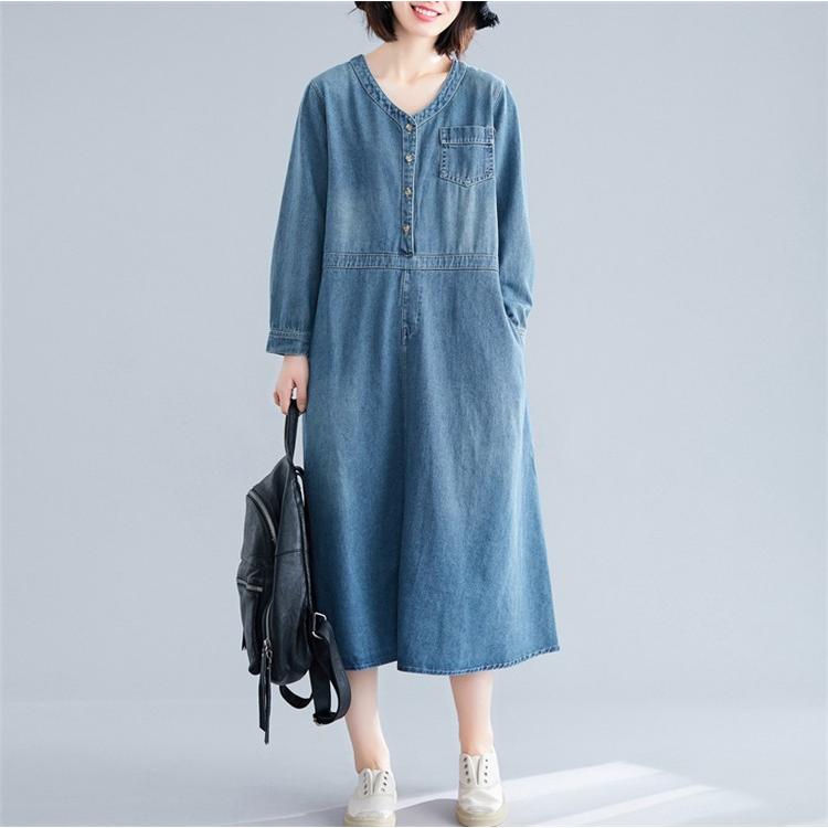新品即決 21 ワンピース レディース 秋 デニムワンピース 40代 マキシ 着痩せ 韓国風 おしゃれ デニム 春夏 長袖 Ol通勤 ロング丈 即納 最大半額 Carlavista Com
