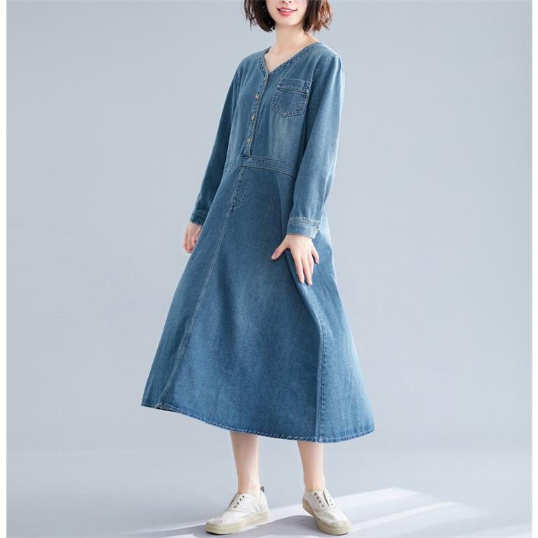 新品即決 21 ワンピース レディース 秋 デニムワンピース 40代 マキシ 着痩せ 韓国風 おしゃれ デニム 春夏 長袖 Ol通勤 ロング丈 即納 最大半額 Carlavista Com
