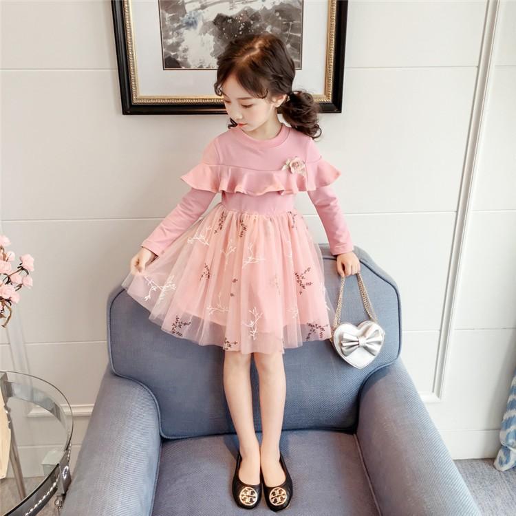 子供服 ワンピース 長袖 春秋 女の子 キッズワンピース レースワンピース 花飾り チュニック 子供ドレス お姫様 ジュニア ベビー服 おしゃれ 可愛い 誕生日 新品 Y アユストア 通販 Yahoo ショッピング