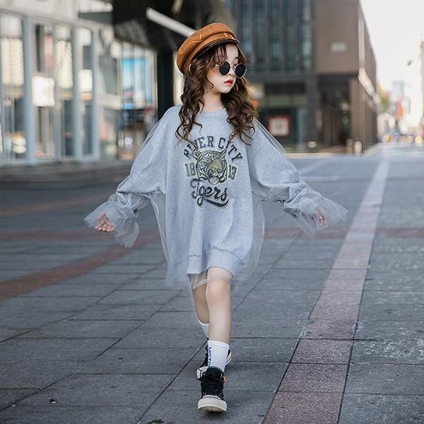 子供服 ワンピース 長袖 春秋 女の子 キッズワンピース ロングtシャツ トップス チュール チュニック ジュニア カジュアル おしゃれ 可愛い 新品 150cm 160cm Y アユストア 通販 Yahoo ショッピング