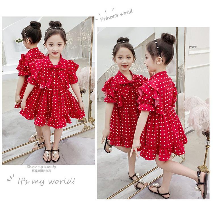 子供服 ワンピース 春夏 女の子 キッズワンピース 半袖 シフォンワンピース ドット柄 蝶結び チュニック 子供ドレス ジュニア おしゃれ カジュアル 可愛い 新品 Y アユストア 通販 Yahoo ショッピング