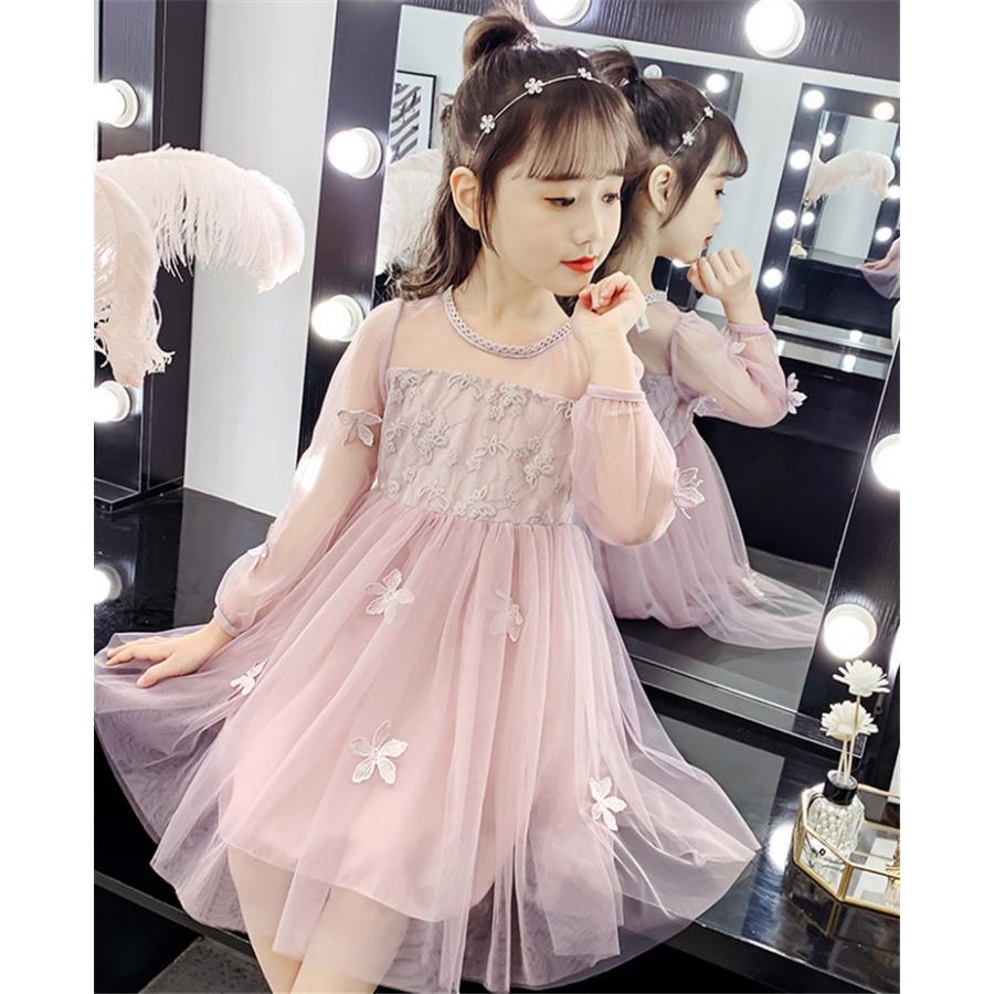 子供服 ワンピース 春夏 女の子 キッズワンピース 長袖 膝丈ワンピース チュール チュニック 子供ドレス ジュニア お姫様 おしゃれ カジュアル 可愛い 新品 150 Y アユストア 通販 Yahoo ショッピング