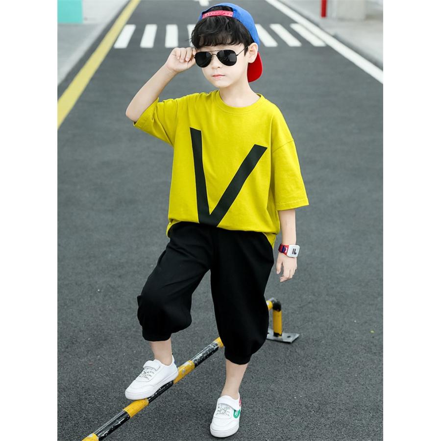 超激安特価 子供服 セットアップ キッズ 男の子 夏 2点セット 上下セット Tシャツ 半袖 ハーフパンツ 短パン ジャージ 運動着 おしゃれ 可愛い カジュアル 新品 150 Dprd Jatimprov Go Id