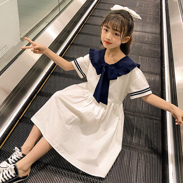 ワンピース キッズ 子供服 女の子 夏 キッズワンピース 半袖ワンピース 蝶結び チュニック 子供ドレス お姫様 おしゃれ カジュアル 可愛い 小学生 通学着 新品 Y アユストア 通販 Yahoo ショッピング