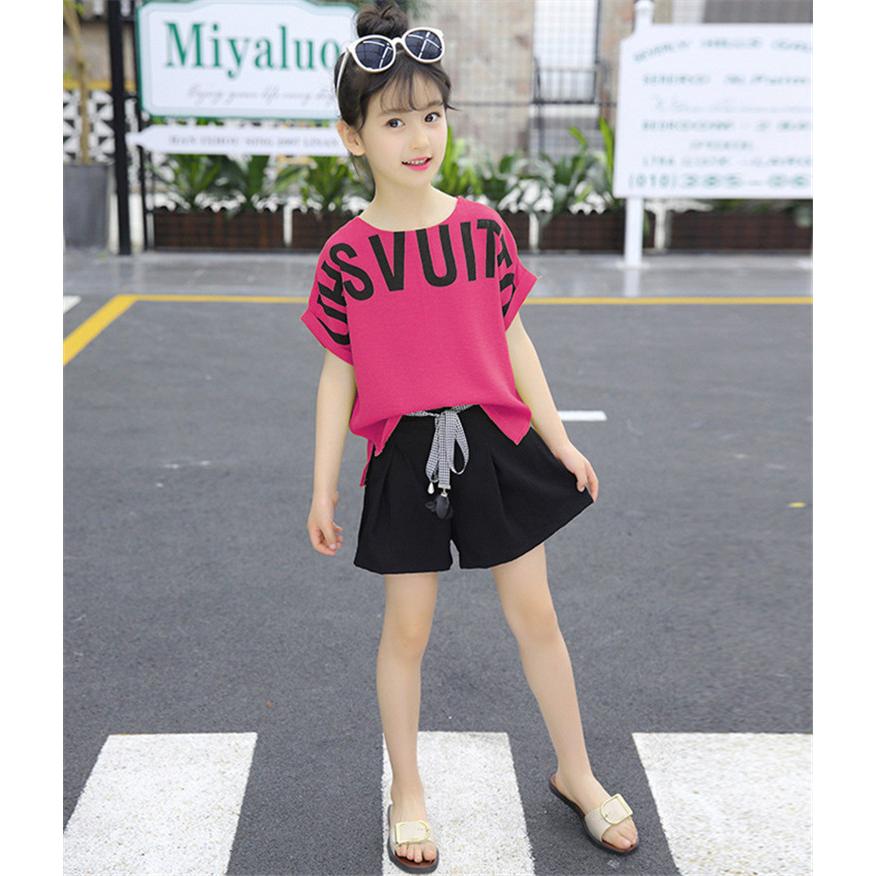 子供服 セットアップ キッズ 女の子 夏 2点セット 上下セット Tシャツ 半袖 ハーフパンツ 半ズボン スポーツウェア ジュニア おしゃれ 可愛い カジュアル 新品 Y アユストア 通販 Yahoo ショッピング