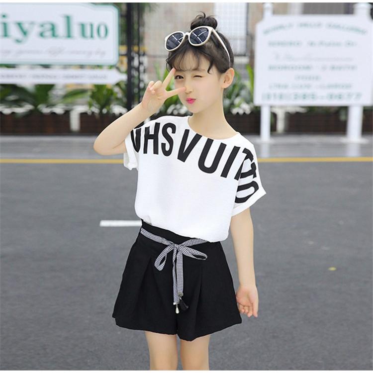 子供服 セットアップ キッズ 女の子 夏 2点セット 上下セット Tシャツ 半袖 ハーフパンツ 半ズボン スポーツウェア ジュニア おしゃれ 可愛い カジュアル 新品 Y アユストア 通販 Yahoo ショッピング