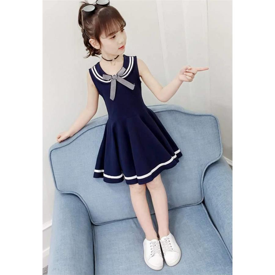 ワンピース キッズ 子供服 女の子 夏 キッズワンピース 膝丈ワンピース ノースリーブ 丸襟 子供ドレス ジュニア 子ども お姫様 おしゃれ 可愛い カジュアル 新品 Y アユストア 通販 Yahoo ショッピング