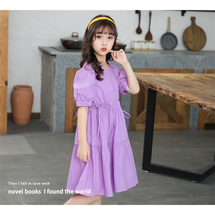 ワンピース キッズ 女児 夏 フリル プチプラワンピース 女の子 スリーブ ふわふわ ベビー ガールズ シフォン 無地