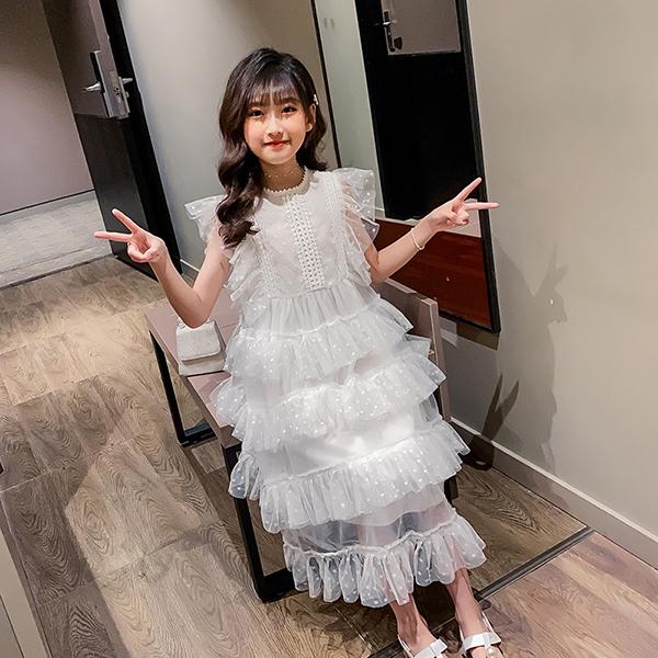 ワンピース キッズ 子供服 女の子 夏 キッズワンピース ロングワンピース チュール フリル 子供ドレス ジュニア 子ども お姫様 おしゃれ 可愛い カジュアル 新品 Y4544 アユストア 通販 Yahoo ショッピング