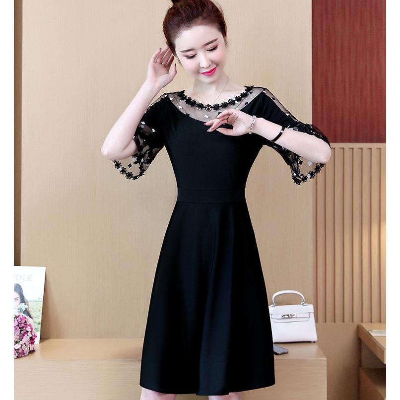 ワンピース レディース 40代 代 夏 半袖 きれいめ 上品 花柄ワンピース Vネック Aライン 大きいサイズ パーティードレス おしゃれ 韓国風 着痩せ 通勤 新品 今季ブランド