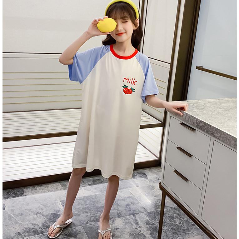 パジャマ キッズ 半袖 150 160 1 子供パジャマ 女の子 子供服 ワンピース 春夏 ルームウェア おしゃれ ロングtシャツ キッズ用 寝間着 部屋着 可愛い 新品 Y アユストア 通販 Yahoo ショッピング