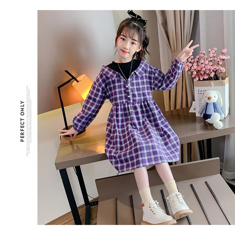 77 Off キッズニットワンピース 格子柄 長袖 女の子服 春秋冬物 ネイビー80 Www Coupland Com