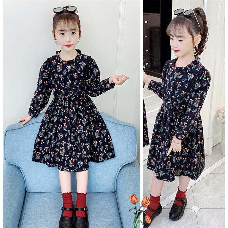 ワンピース キッズ 長袖ワンピース 子供服 女の子 春 秋 花柄ワンピース 綿 子供ドレス ジュニア チュニック フレア おしゃれ 可愛い カジュアル 新品 150 160 Y アユストア 通販 Yahoo ショッピング