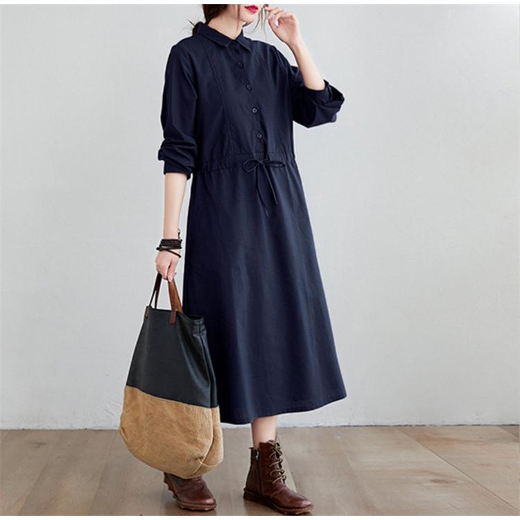 ワンピース レディース 秋 40代 50代 きれいめ 長袖 シャツワンピース マキシワンピース ロング 大きいサイズ 体型カバー おしゃれ 韓国風 上品 着痩せ Ol 新品 Y アユストア 通販 Yahoo ショッピング