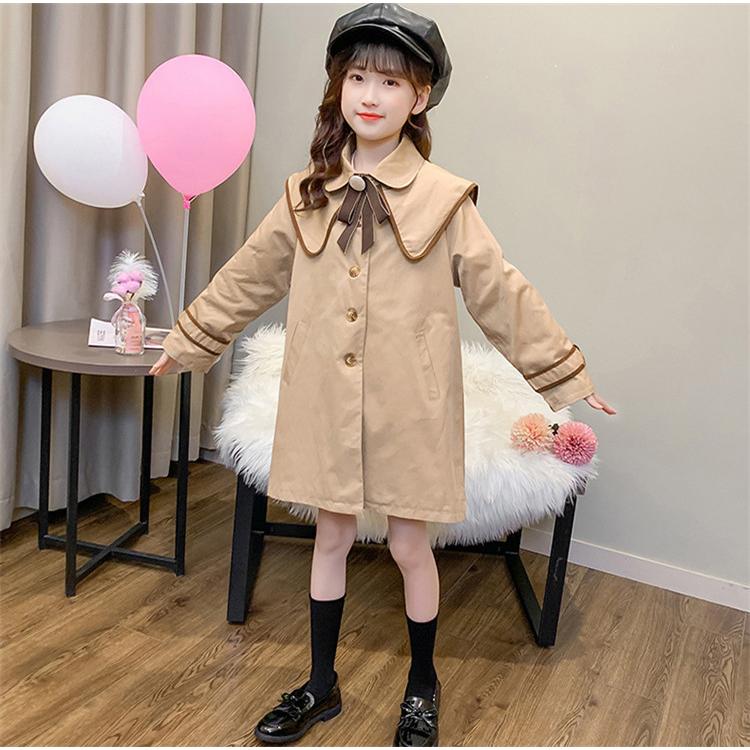 トレンチコート キッズ 子供服 女の子 春 秋 コート アウター ロングコート 子供コート キッズコート スプリングコート ジャケット 防風 おしゃれ 可愛い 新品 高い品質