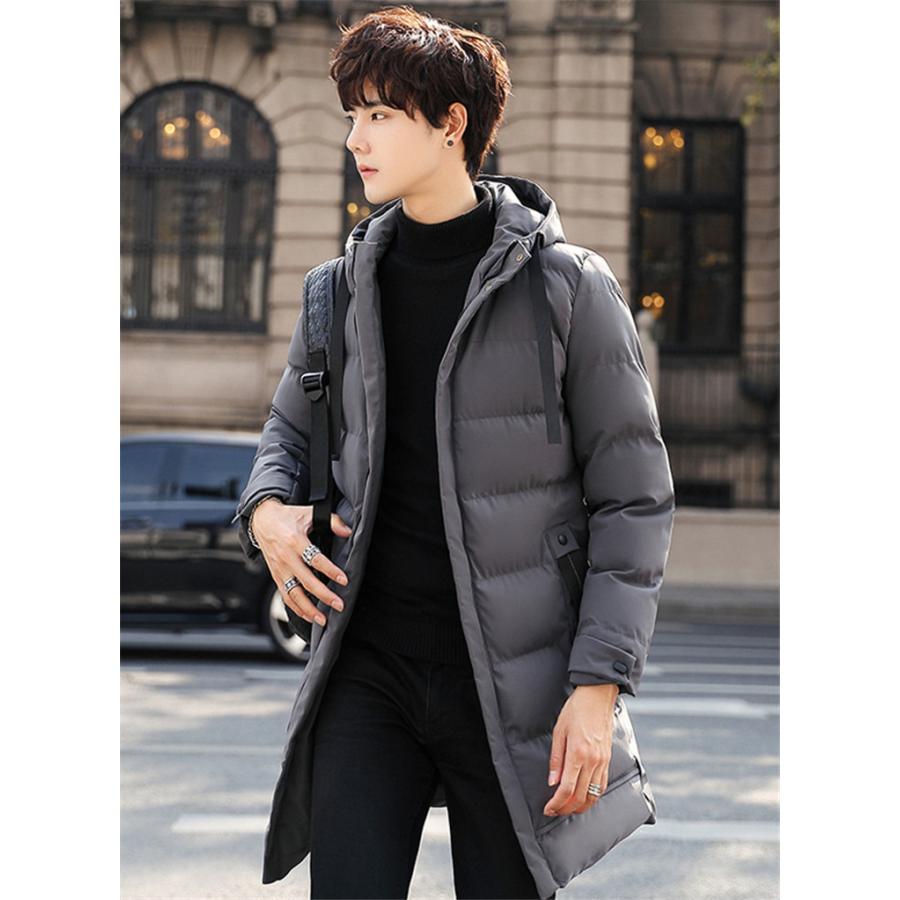 中綿コート メンズ 冬 アウター 厚手 中綿ジャケット ダウン風コート ロングコート パーカー フード付き ジャンパー 暖かい 防寒 大きいサイズ おしゃれ スリム Y アユストア 通販 Yahoo ショッピング