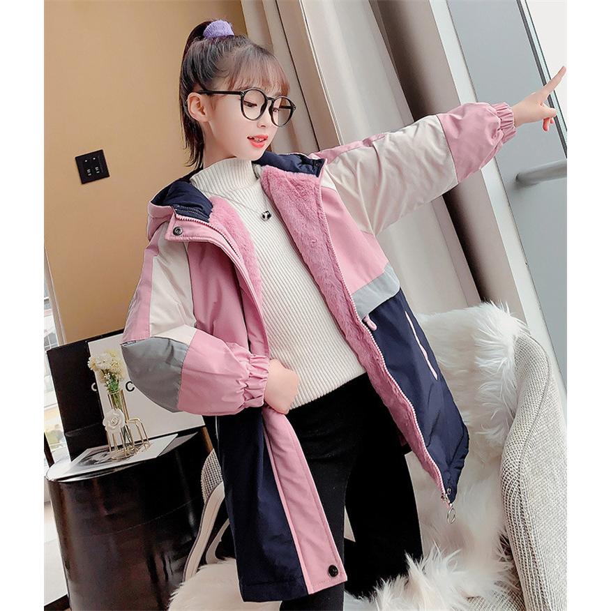 パーカー キッズ 裏起毛 子供服 アウター 女の子 冬 厚手 ロングコート フード付き トレンチコート キッズコート 子供コート 暖かい 防寒 おしゃれ 可愛い 新品 Y4563 アユストア 通販 Yahoo ショッピング