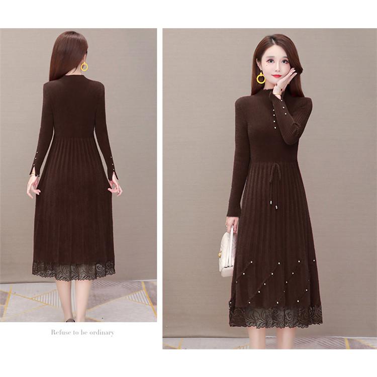 ニットワンピース レディース 秋 冬 40代 代 きれいめ 長袖ワンピース レースワンピース カットソー ニットセーター 上品 大きいサイズ おしゃれ 着痩せ 新品 Y アユストア 通販 Yahoo ショッピング