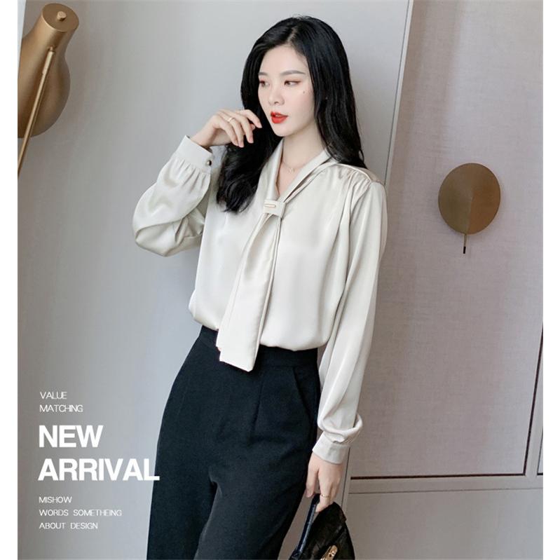 ブラウス レディース 長袖 フォーマル オフィス 春服 40代 代 トップス シャツ リボン きれいめ おしゃれ 大きいサイズ 着痩せ 韓国風 大人 上品 通勤 Ol 新品 Y アユストア 通販 Yahoo ショッピング