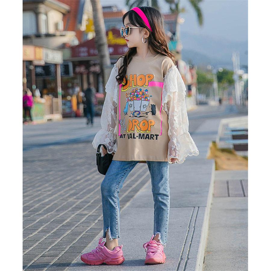 Tシャツ キッズ 長袖 韓国子供服 女の子 トップス 春服 ブラウス レース 子供服 ジュニア 普段着 ベビー服 カジュアル 可愛い おしゃれ お出かけ 通学着 新品 Y アユストア 通販 Yahoo ショッピング