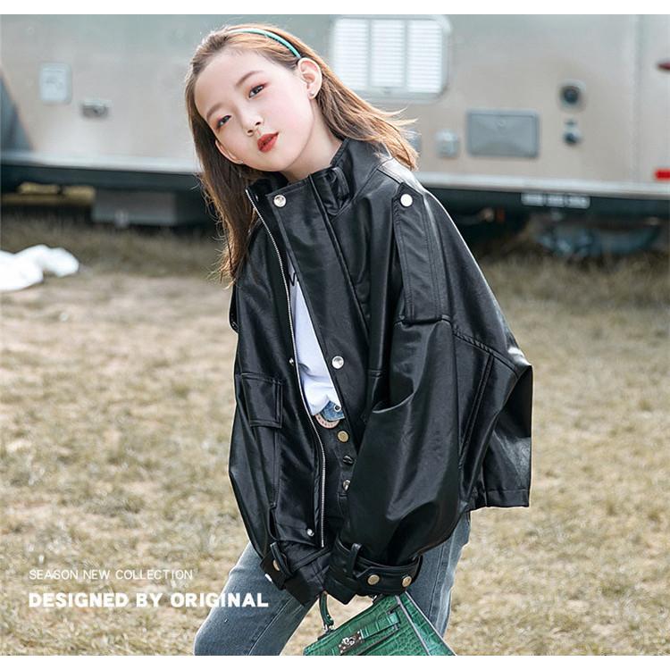 レザージャケット キッズ 子供服 女の子 アウター 春秋 革ジャン Puジャケット 韓国子供服 ジュニア ライダースジャケット おしゃれ 可愛い カジュアル 新品 160 Y アユストア 通販 Yahoo ショッピング
