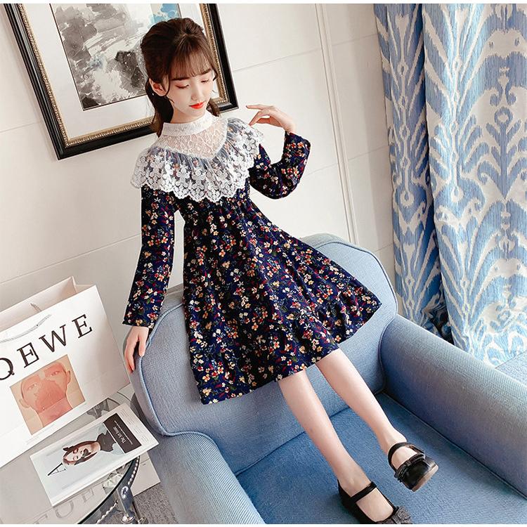 子供服 ワンピース 160 韓国子供服 女の子 キッズ 春服 長袖 花柄ワンピース 子供ドレス Dress 子ども服 ベビー服 お姫様 女児 おしゃれ 可愛い カジュアル 新品 Y アユストア 通販 Yahoo ショッピング