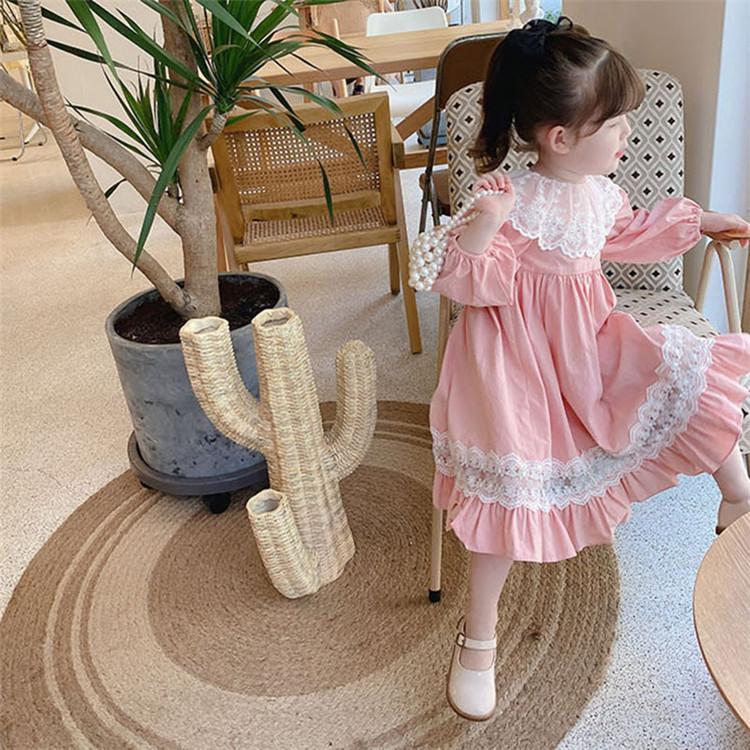 子供服 ワンピース ピンク 韓国子供服 キッズ 女の子 長袖ワンピース レース 春服 子供ドレス Dress 子ども服 ベビー服 お姫様 おしゃれ Fxr8iowigx ベビー キッズ マタニティ Solexmotors Com
