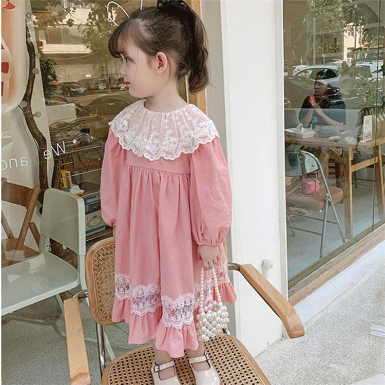 子供服 ワンピース ピンク 韓国子供服 キッズ 女の子 長袖ワンピース レース 春服 子供ドレス Dress 子ども服 ベビー服 お姫様 おしゃれ 可愛い カジュアル 新品 Y アユストア 通販 Yahoo ショッピング