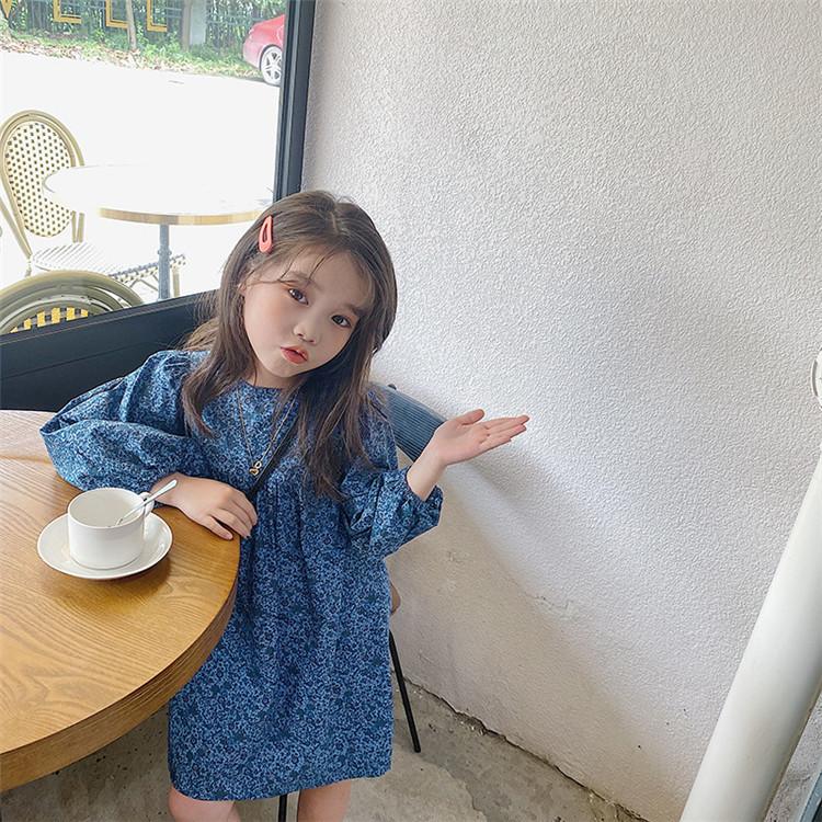 80 ベビー服 花柄ワンピース カチューシャ付 長袖 韓国 モノトーン