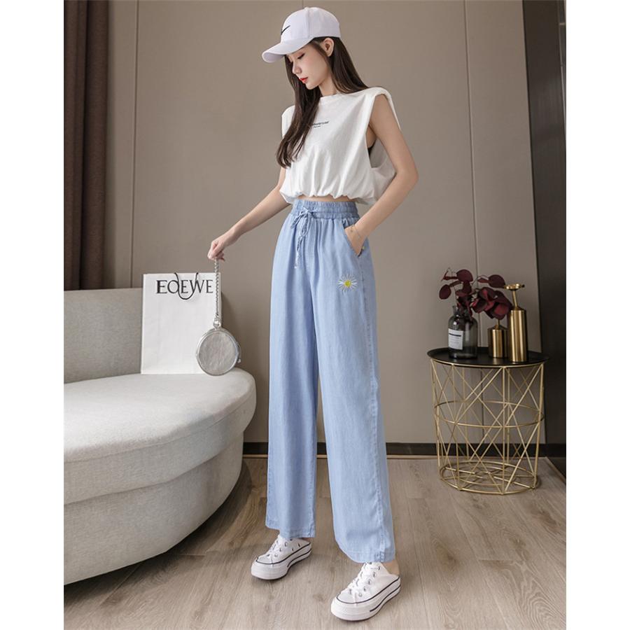 ガウチョパンツ コーデ 40代 夏 ロングパンツ ワイドパンツ レディース ボトムス ジャージ 下 大きいサイズ 体型カバー きれいめ ゆったり 美脚 着痩せ 通勤 87 以上節約