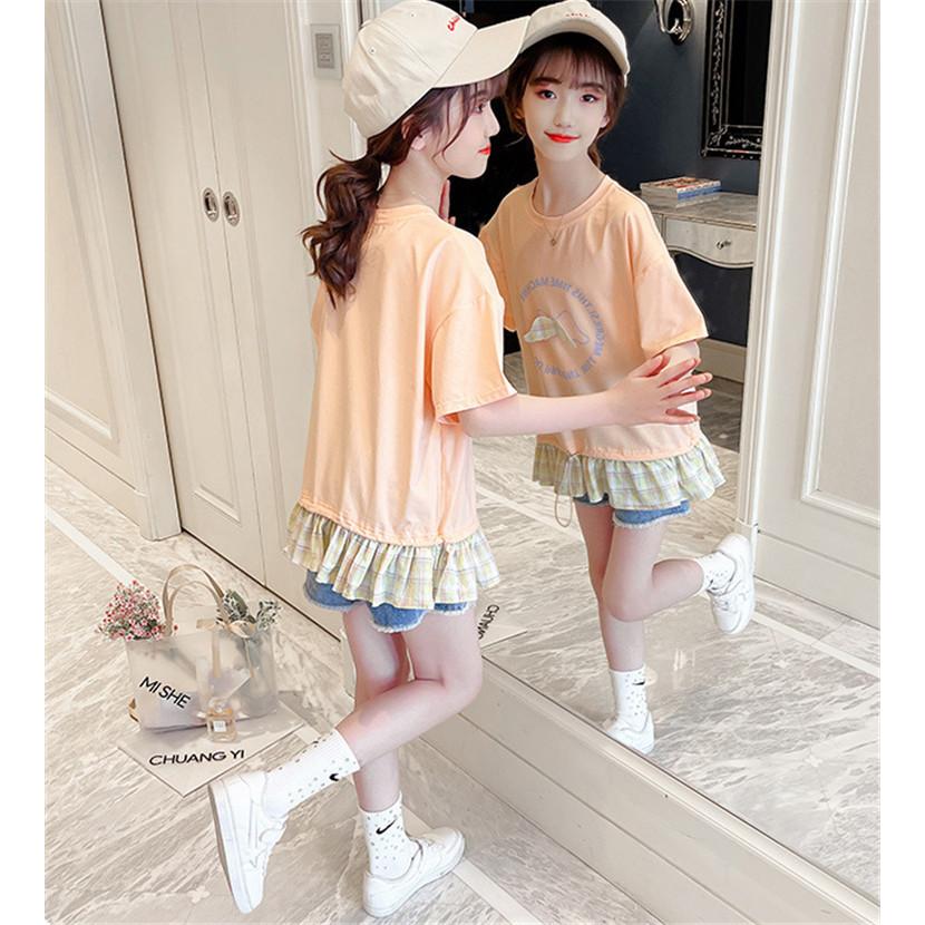 子供服 セットアップ キッズ 女の子 夏服 トップス 半袖 Tシャツ デニムパンツ ハーフパンツ 韓国子ども服 ジュニア ベビー服 おしゃれ 可愛い カジュアル 新品 Y4576 アユストア 通販 Yahoo ショッピング