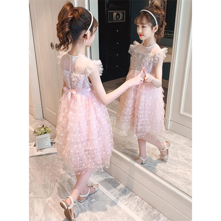 子供服 ワンピース ピンク 160 韓国子ども服 キッズ 女の子 春夏 フリル チュール 子供ドレス 結婚式 誕生日 ベビー服 ジュニア お姫様 おしゃれ 可愛い 新品 Y アユストア 通販 Yahoo ショッピング